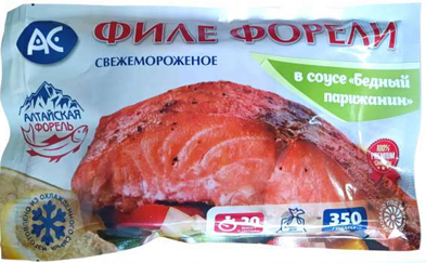 Филе форели свежемороженое в соусе Бедный Парижанин 350гр Ак Фиш