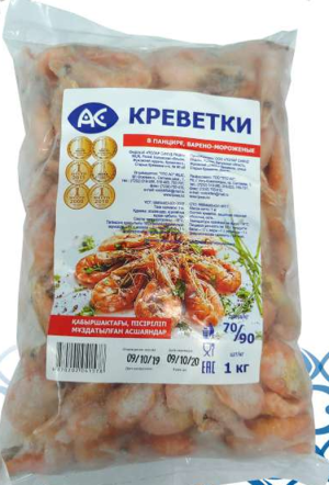 Креветки в/м 70-90 в панцире 1 кг. "АС"