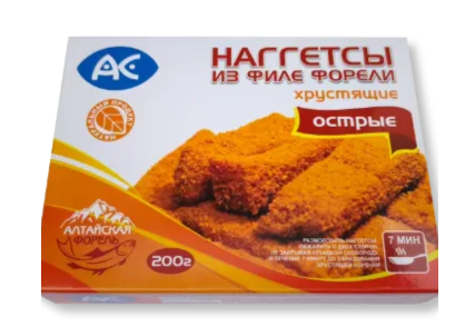 Наггетсы из филе форели хрустящие острые 200 гр Ак Фиш