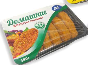 Котлеты рыбные  "Домашняя" с/м, 380 гр. Ак Фиш