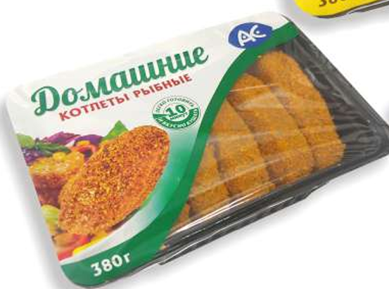 Котлеты рыбные  "Домашняя" с/м, 380 гр. Ак Фиш