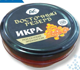 Икра лососевая зернистая "Восточный резерв" АС 100 гр. с/б Ак Фиш