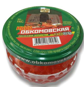Икра лососевая "Обкомовская" 140 гр. ст/б Ак Фиш