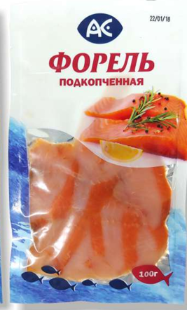 Форель х/к в/у 100 гр. Ак Фиш