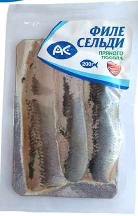 Филе сельди прянного посола 200гр в/у Ак Фиш
