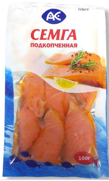 Семга х/к в/у 100 гр. Ак Фиш