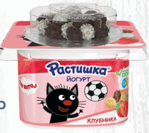 Растишка йогурт клубника с шоколадным драже 115гр