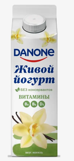 Danone питьевой йогурт 850мл Ваниль