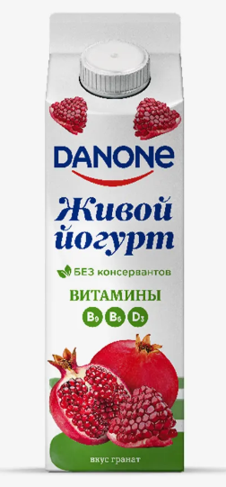 Danone питьевой йогурт 850мл Гранат