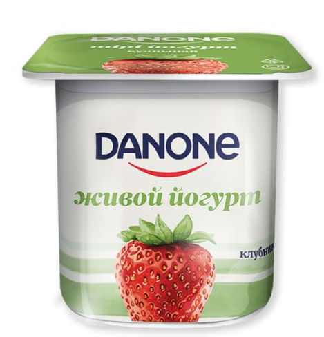 Danone йогурт 120гр Клубника