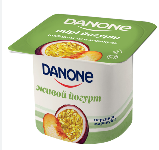 Danone йогурт 120гр Персик-маракуйя
