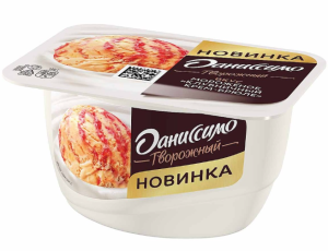 Даниссимо, творожок 130гр КЛУБНИЧНОЕ КРЕМ БРЮЛЕ