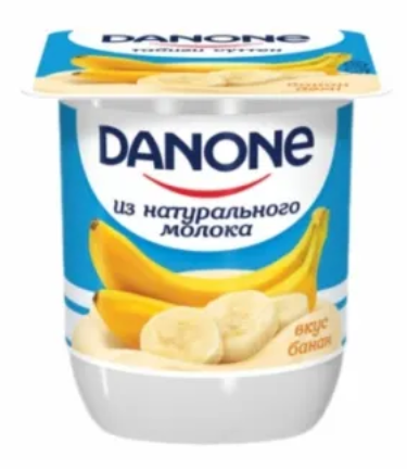 Danone йогурт 100гр банан