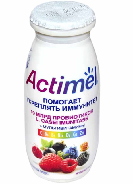 Actimel, 1.5% 95мл ЯГОДНЫЙ МИКС+ВИТАМИН С