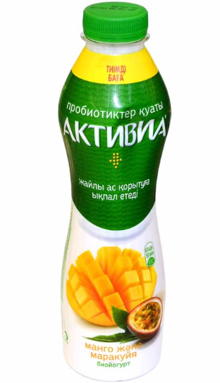 АКТИВИА 650мл, Питьевой йогурт МАНГО МАРАКУЙЯ