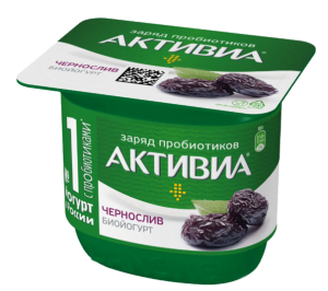 АКТИВИА 110гр, биойогурт ЧЕРНОСЛИВ