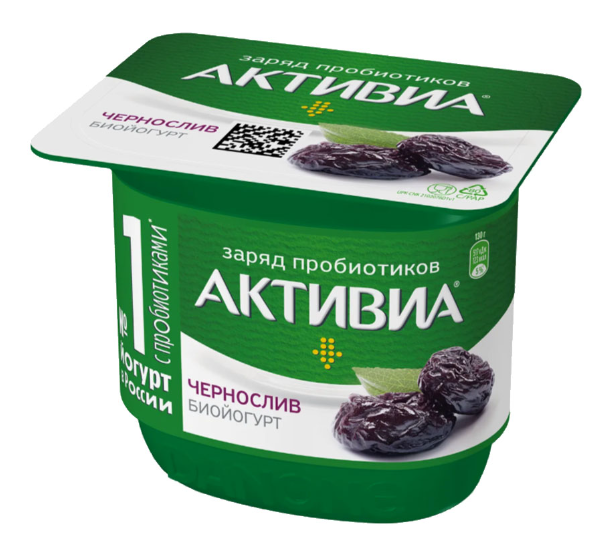 АКТИВИА 110гр, биойогурт ЧЕРНОСЛИВ