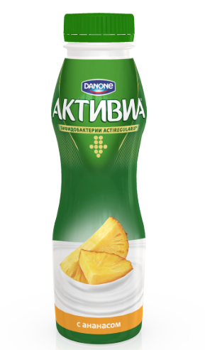 АКТИВИА 260мл, Питьевой йогурт АНАНАС