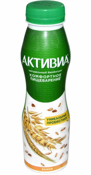 АКТИВИА 260мл, Питьевой йогурт ЗЛАКИ