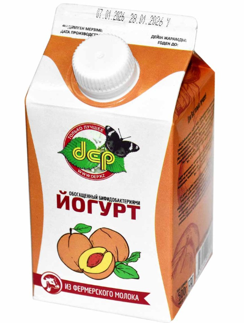 Йогурт «Абрикос»  2,5% 400мл, ДЕП