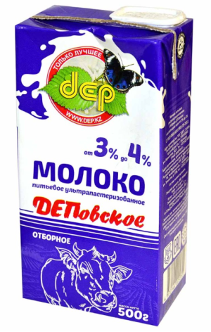 Молоко у/пастер ДЕП «Отборное» 3-4%, 500мл