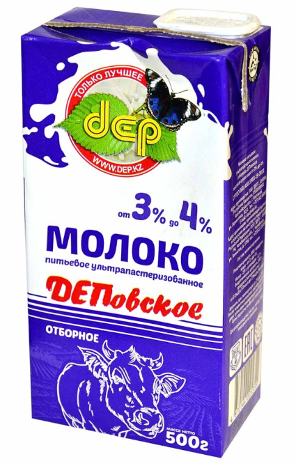 Молоко у/пастер ДЕП «Отборное» 3-4%, 500мл