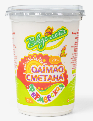 Сметана жирность 20% 500 гр."Вкус Лета"	Садовое