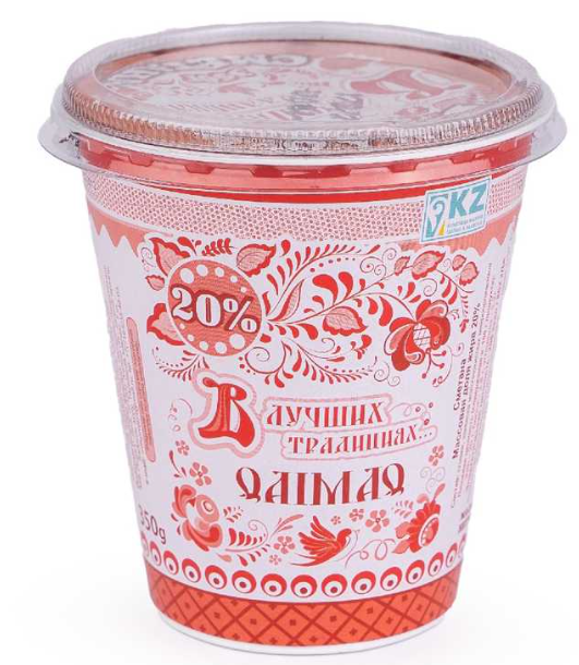 Сметана жирность 20% 350 гр."В лучших традициях " Садовое