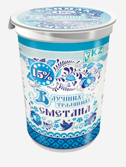 Сметана жирность 15% 350 гр. "В лучших традициях " Садовое
