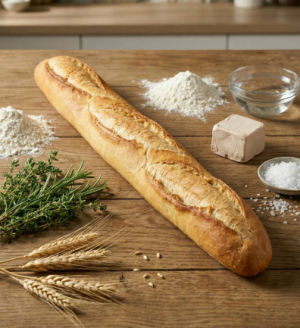 Французский с луком багет 300гр Вкус Хлеба в упаковке