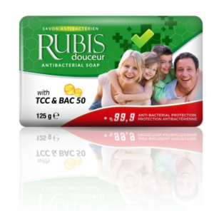 Rubis Мыло твердое антибактериальное зеленое 125гр