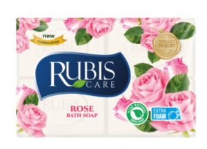 Rubis Косметическое мыло роза 4шт по 110гр
