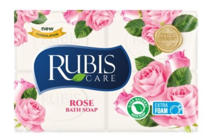 Rubis Care Роза Мыло для ванны 4шт по 200гр