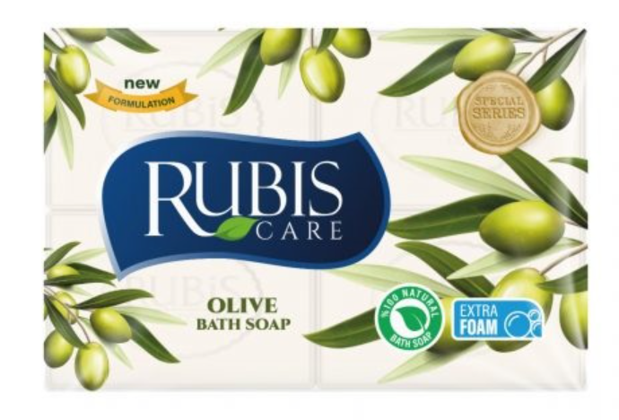 Rubis Care Оливкое Мыло для ванны 4шт по 200гр