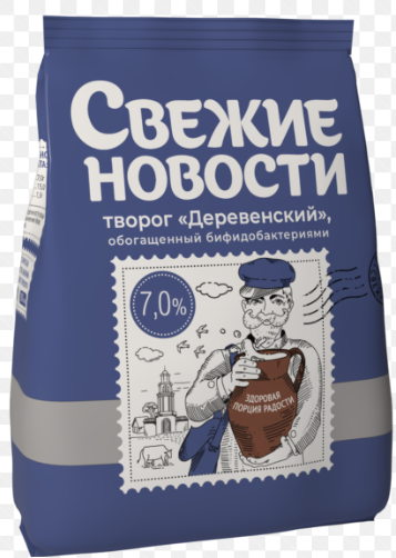 Бабушкина крынка Творог 7% "Деревенский" 350гр