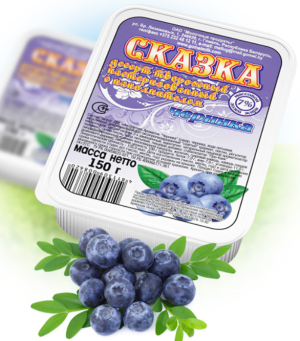Милкавита Десерт твор. 7% "Сказка" Черники пастер. 150гр