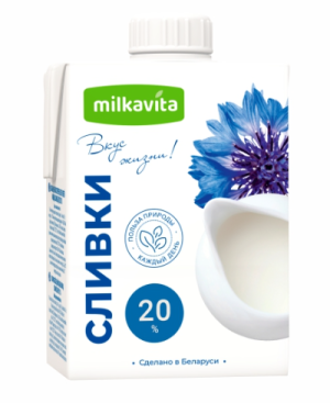Милкавита Сливки 20% питьевые ультр. TBS 500мл