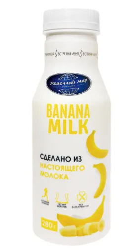 Молочный Мир Напиток молочный 1,3% "BANANA MILK" 280гр