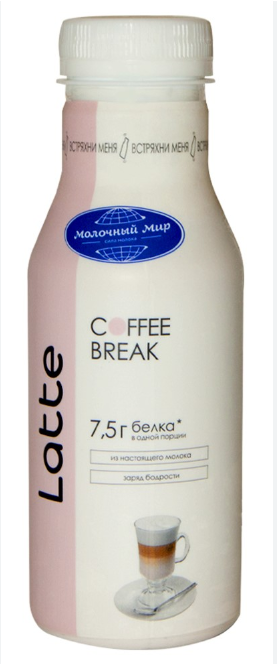 Молочный Мир Напиток молочный 1,3% "COFFEE BREAK" ЛАТТЕ 280гр