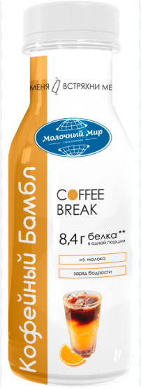 Молочный Мир Напиток молочный 1,3% со вкусом БАМБЛ КОФЕ  280гр