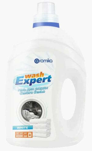 "WashExpert"  гель  для стирки белого белья  4300мл  WHITE