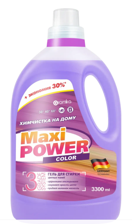 "Maxi Power" гель для стирки цветного белья  3300мл  COLOR