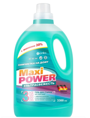 "Maxi Power" гель для стирки универ 3.3л Химчистка+Ультрасвежесть