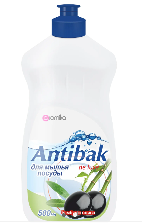 "ANTIBAK de LUXE"  500мл д/посуды  Бамбук и Олива