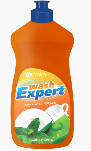 "WASH EXPERT" Гель д/посуды 500мл Алоэ и Мята