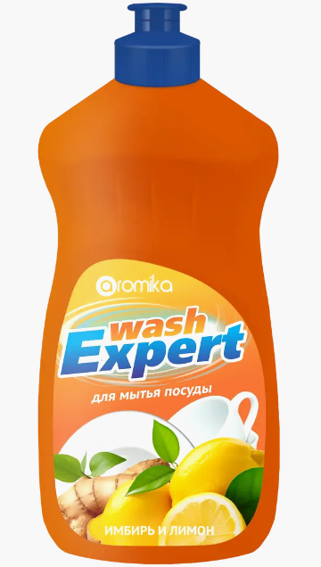 "WASH EXPERT" Гель д/посуды 500мл Имбирь и Лимон
