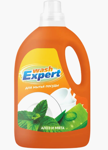 "WASH EXPERT"  д/посуды 3300мл Алоэ и мята