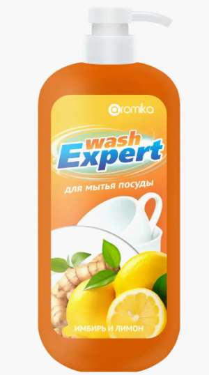 "WASH EXPERT" Гель д/посуды 1100мл Имбирь и Лимон