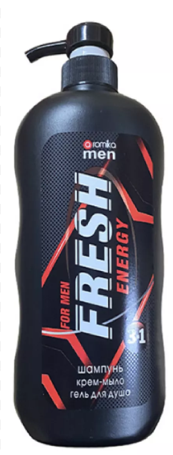 "FRESH ENERGY" шампунь для мужчин 3в1 800мл