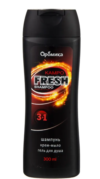 " FRESH КАМПО" шампунь для мужчин 3в1  300мл
